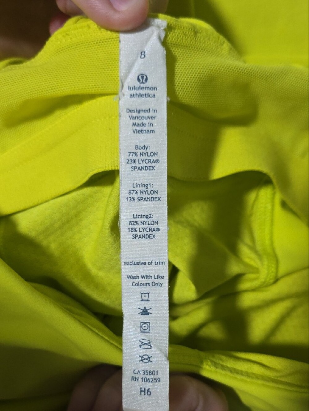 lululemon athletica Energy Tank Neon Yellow - Picture 2 of 5